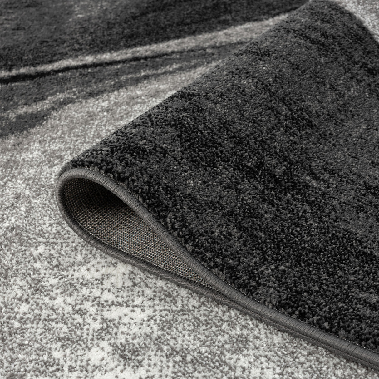 Adore Geometric Textural Rug Grey