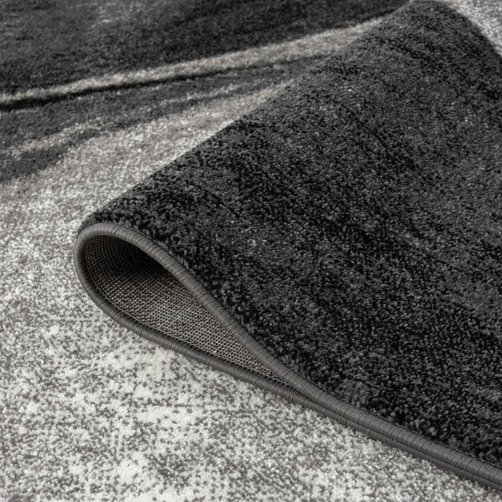 Adore Geometric Textural Rug Grey