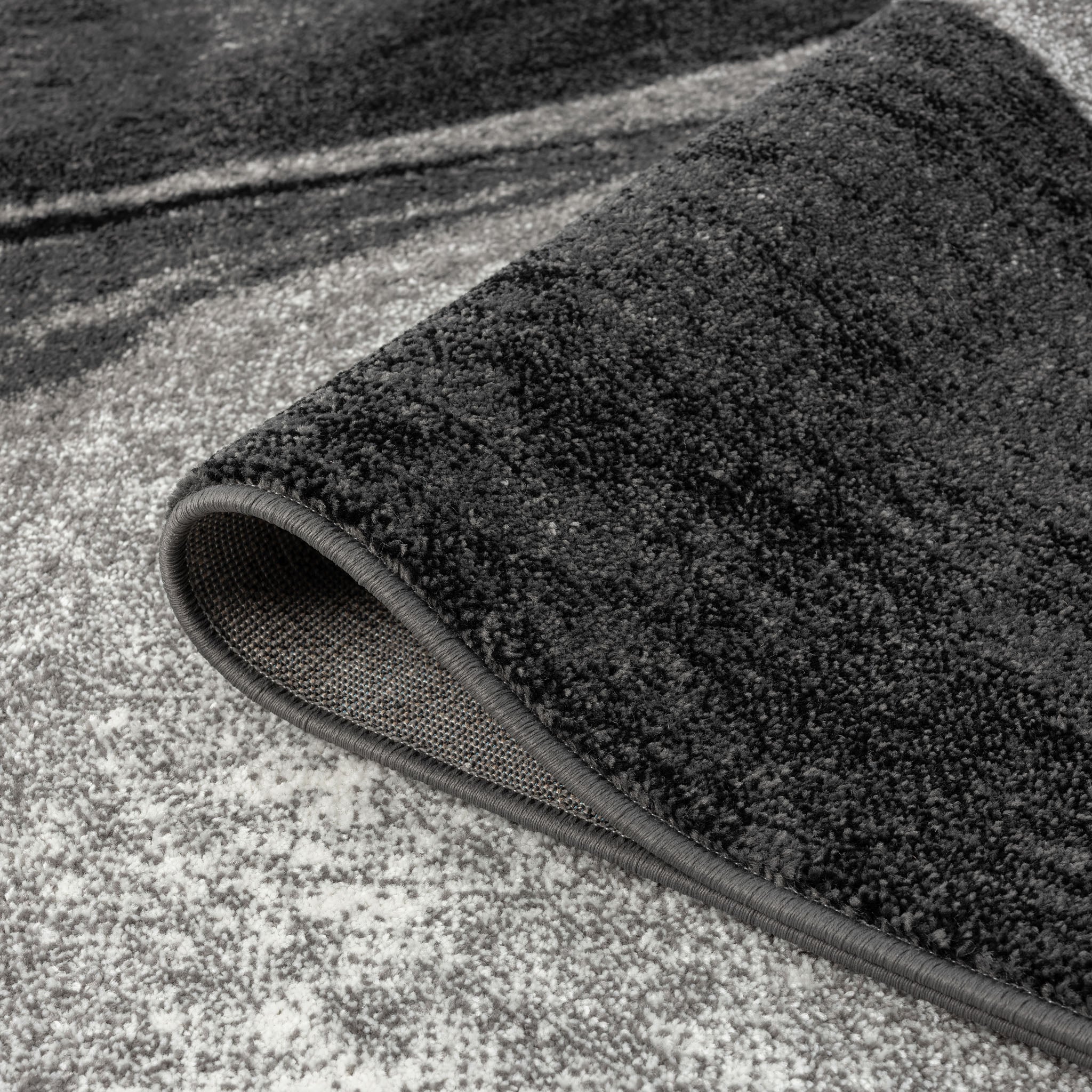 Adore Geometric Textural Rug Grey