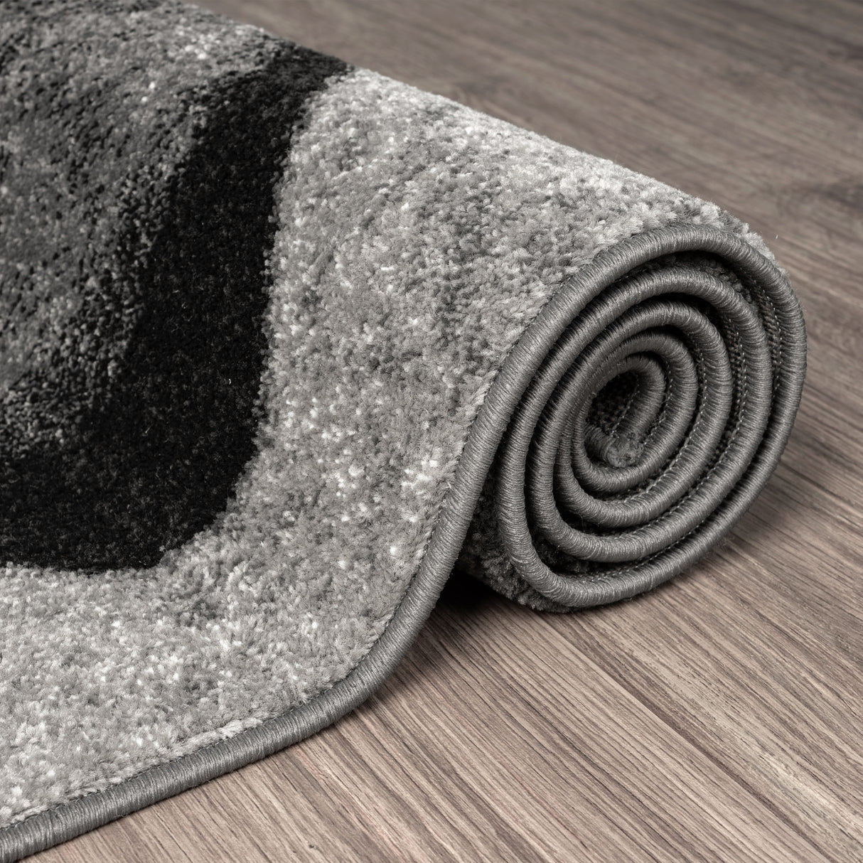 Adore Geometric Textural Rug Grey
