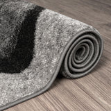 Adore Geometric Textural Rug Grey