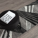 Adore Geometric Textural Rug Grey