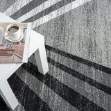Adore Geometric Textural Rug Grey