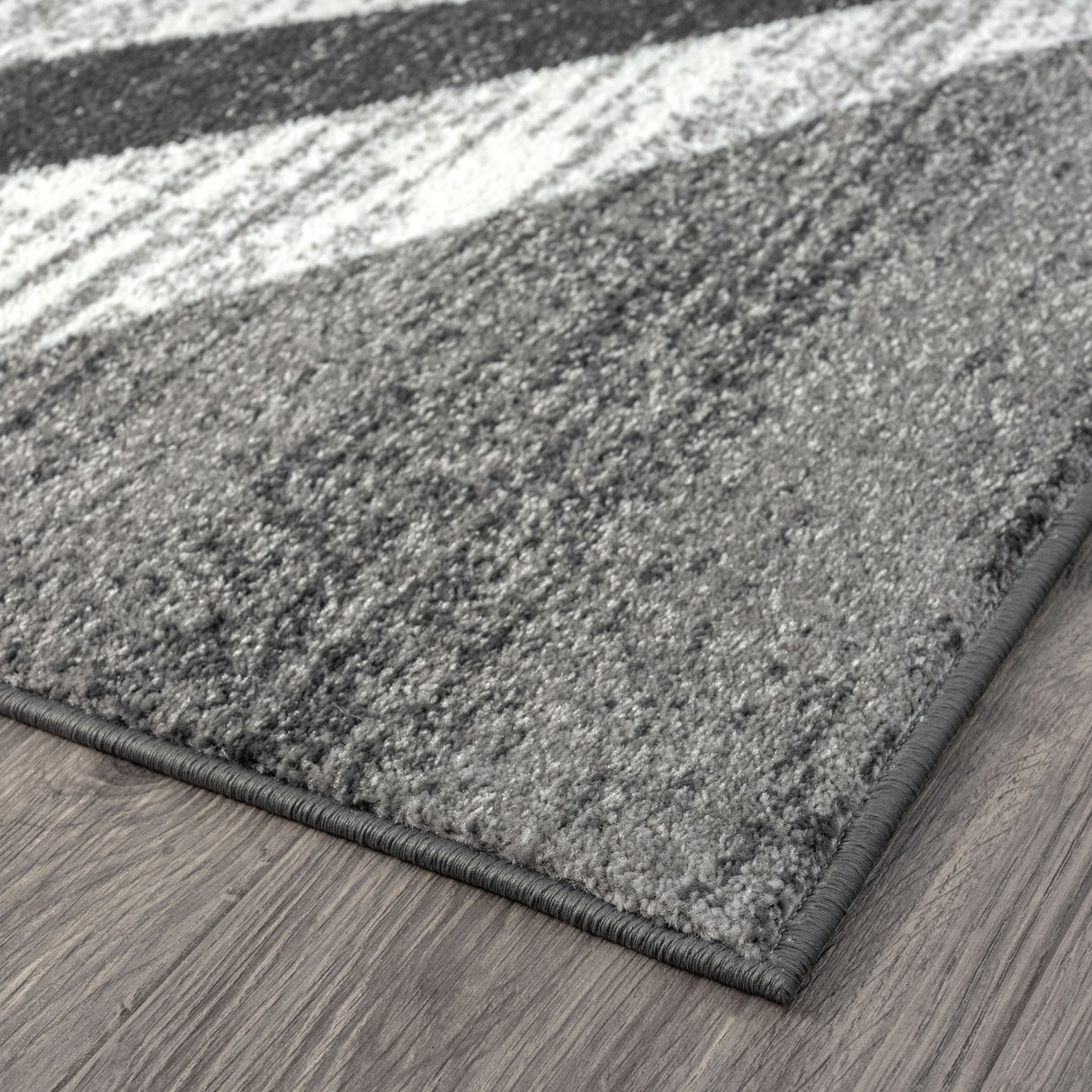 Adore Geometric Textural Rug Grey