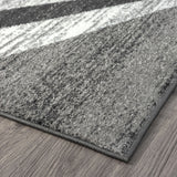 Adore Geometric Textural Rug Grey