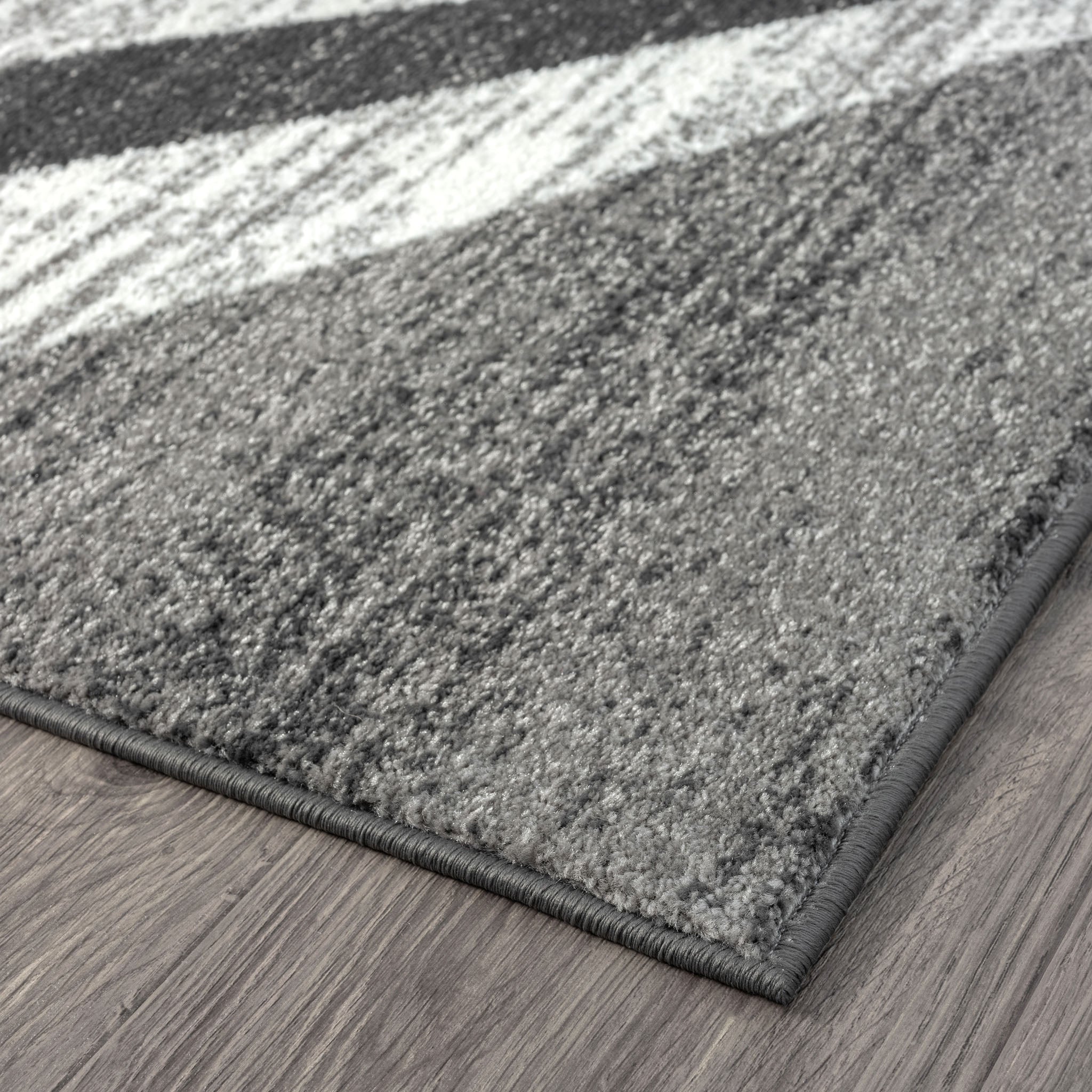 Adore Geometric Textural Rug Grey