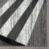 Adore Geometric Textural Rug Grey