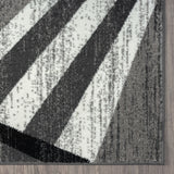 Adore Geometric Textural Rug Grey