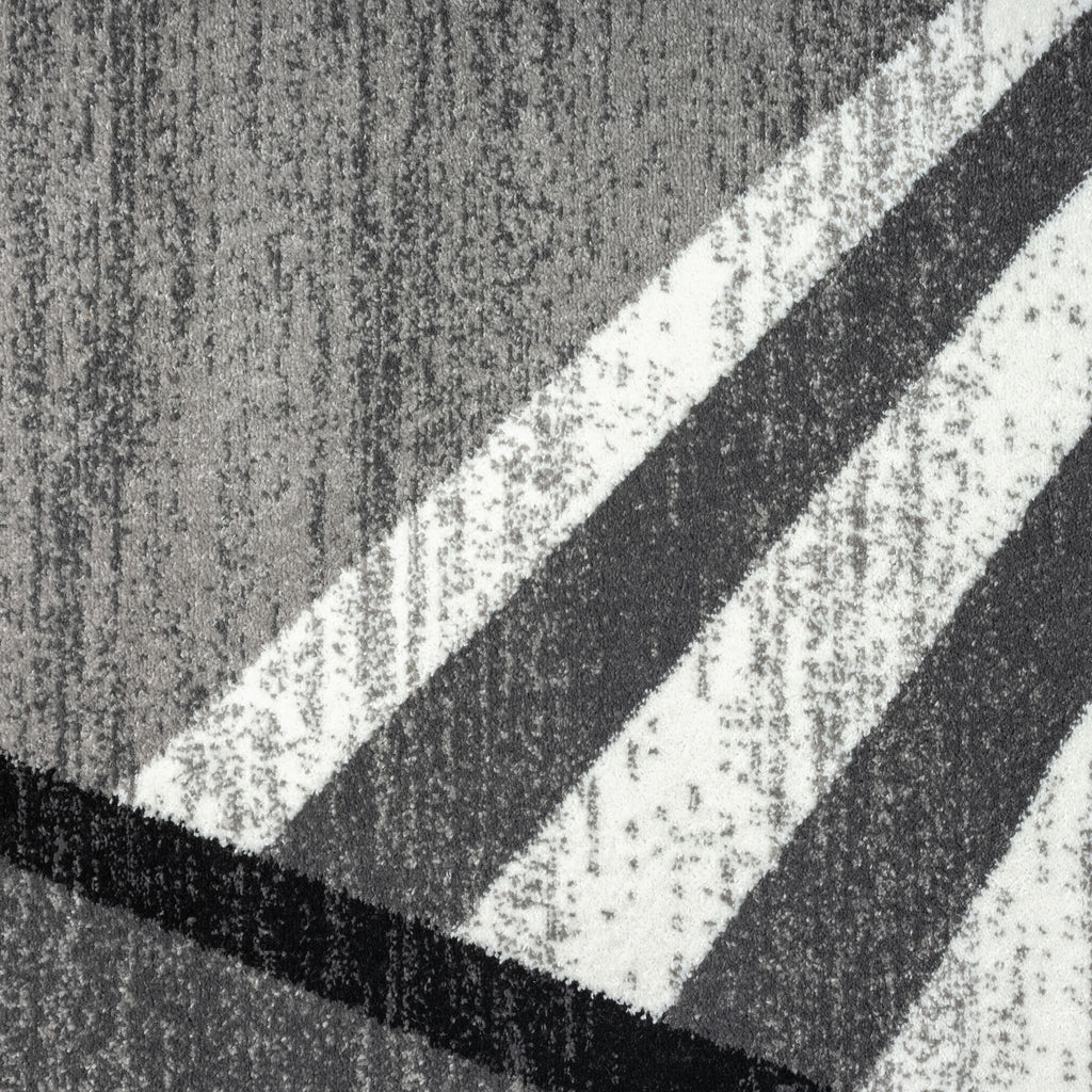 Adore Geometric Textural Rug Grey