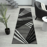 Adore Geometric Textural Rug Grey