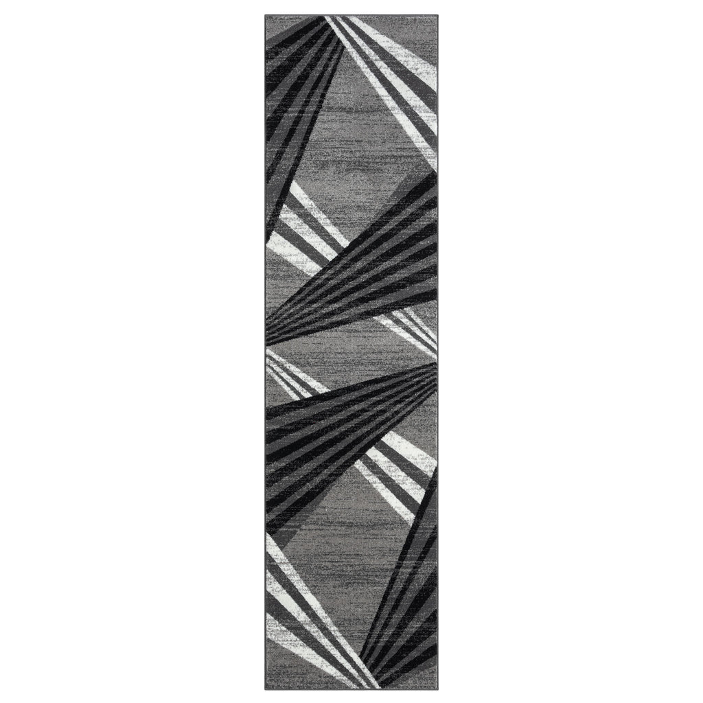 Adore Geometric Textural Rug Grey