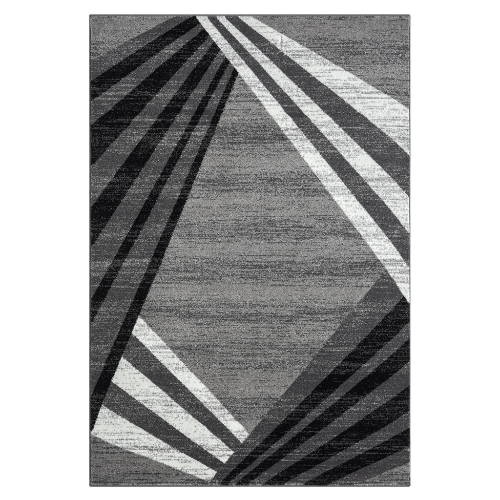 Adore Geometric Textural Rug Grey