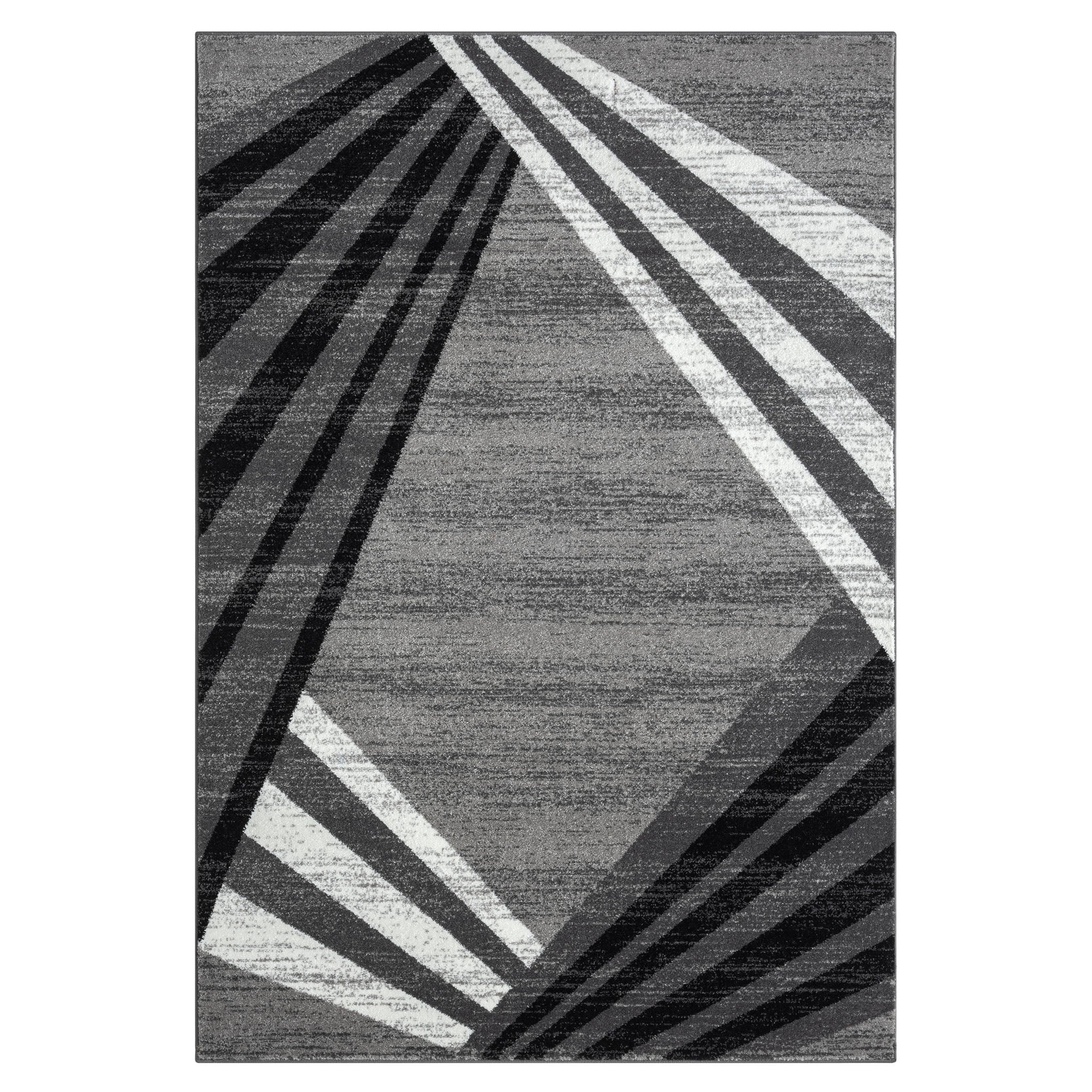 Adore Geometric Textural Rug Grey