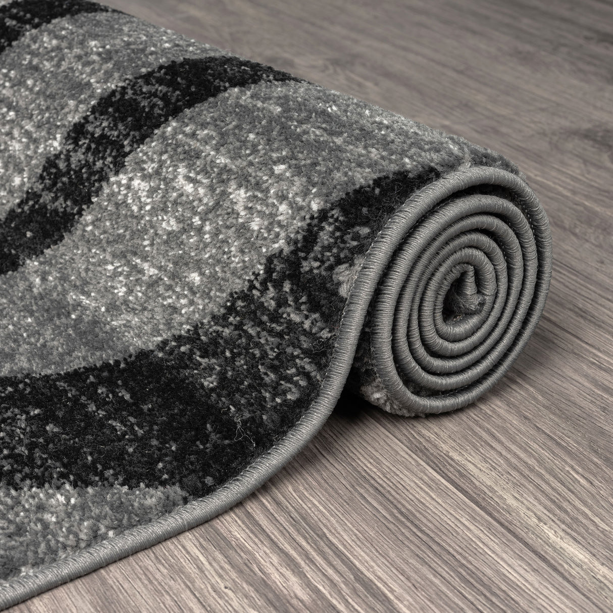 Adore Geometric Textural Rug Grey