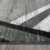 Adore Geometric Textural Rug Grey