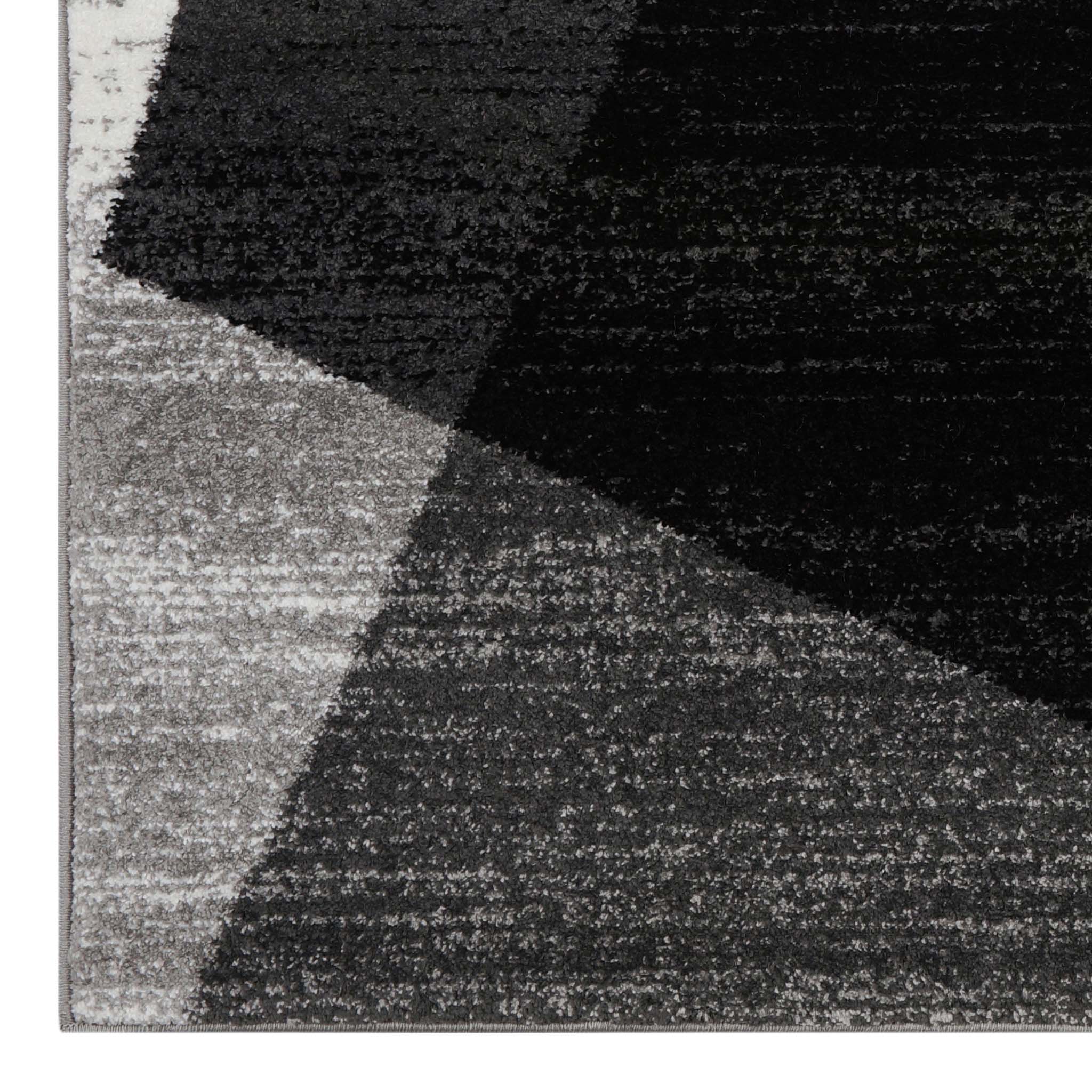 Adore Geometric Textural Rug Grey