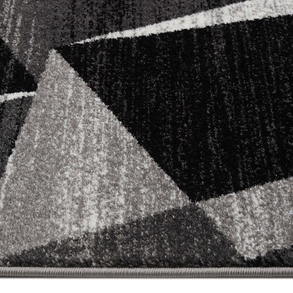 Adore Geometric Textural Rug Grey