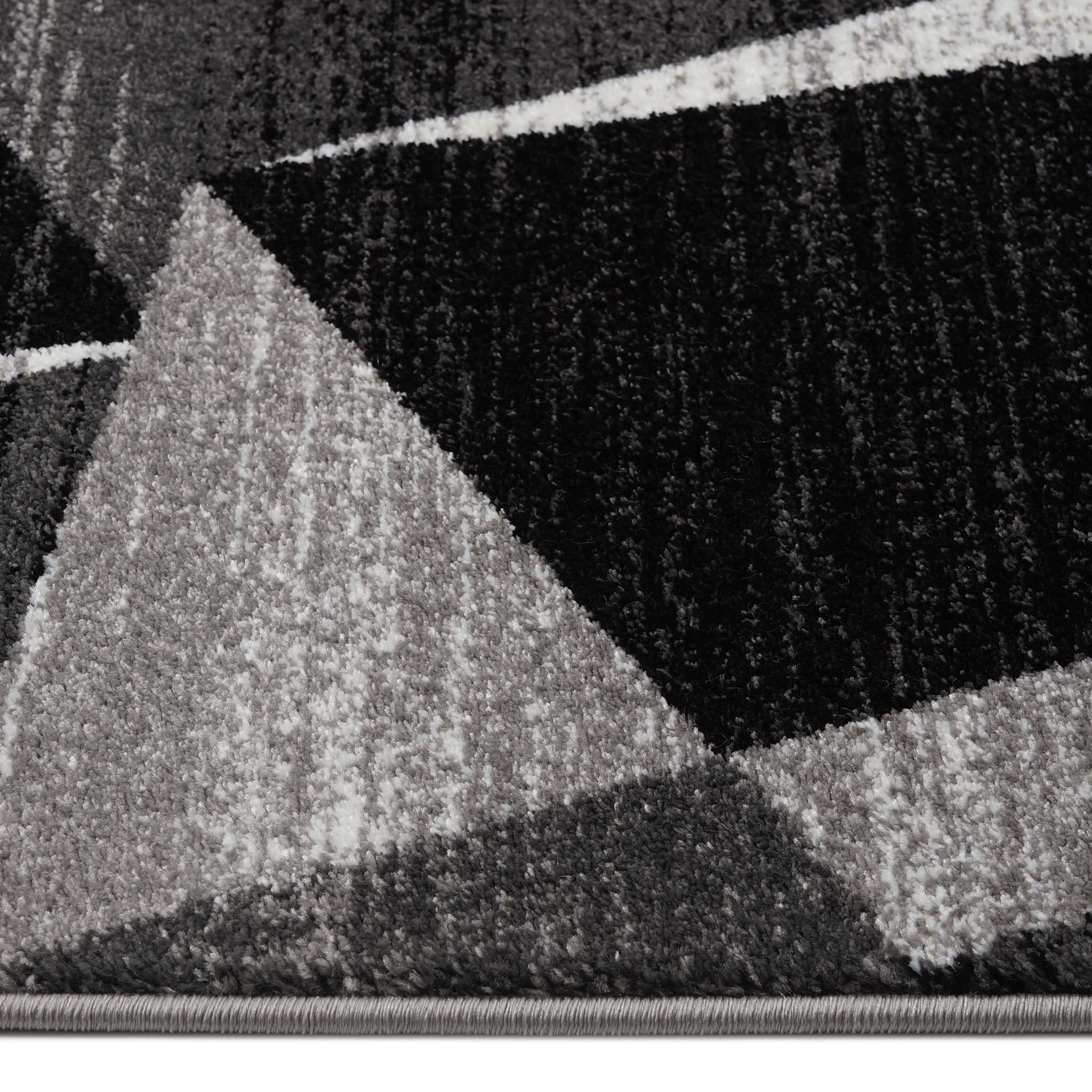Adore Geometric Textural Rug Grey