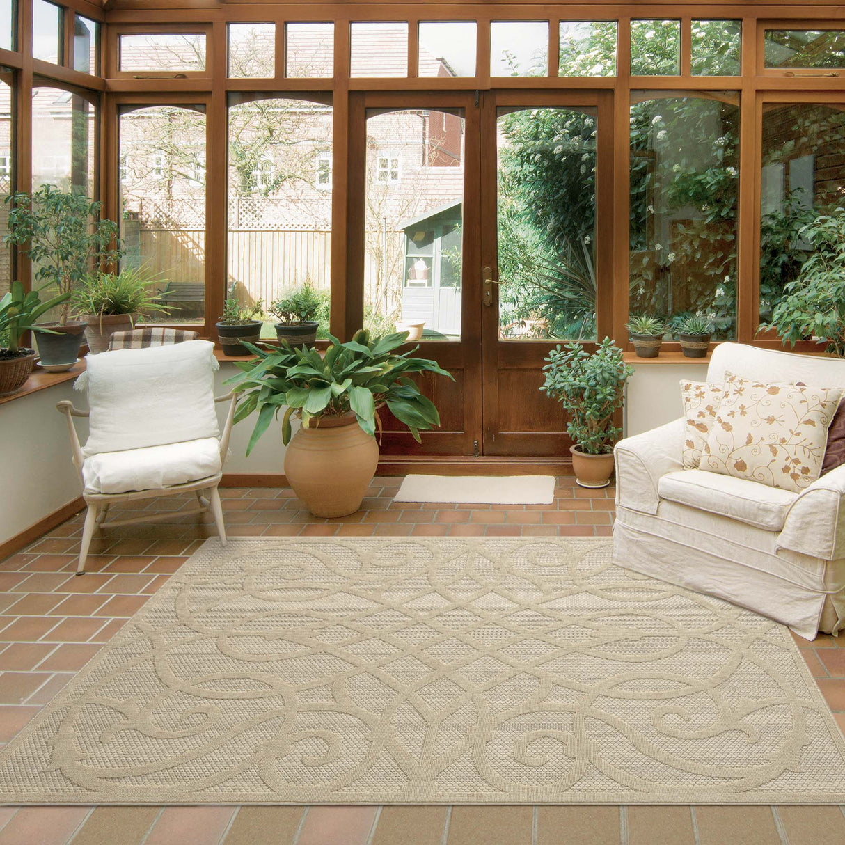 Alpha Outdoor Rug Cream