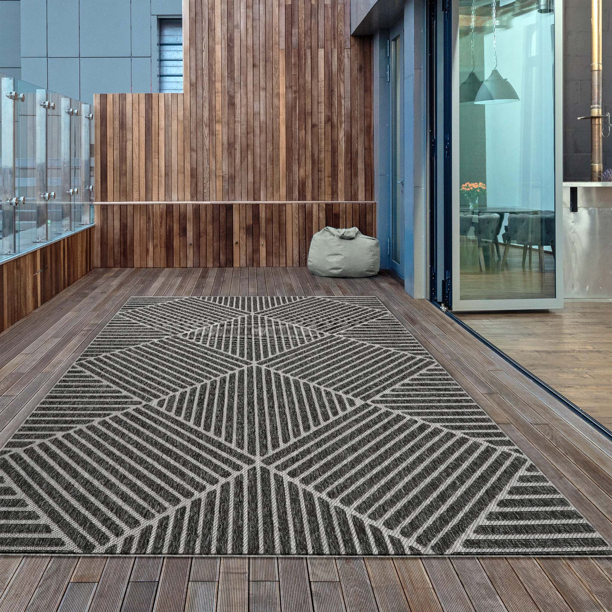 Alpha Outdoor Rug Grey
