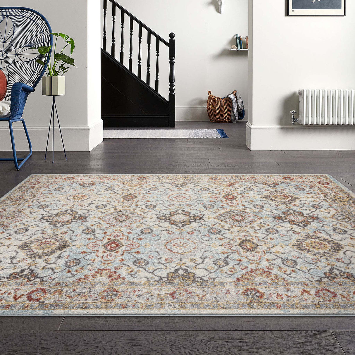 Asher Country Rug Light Blue