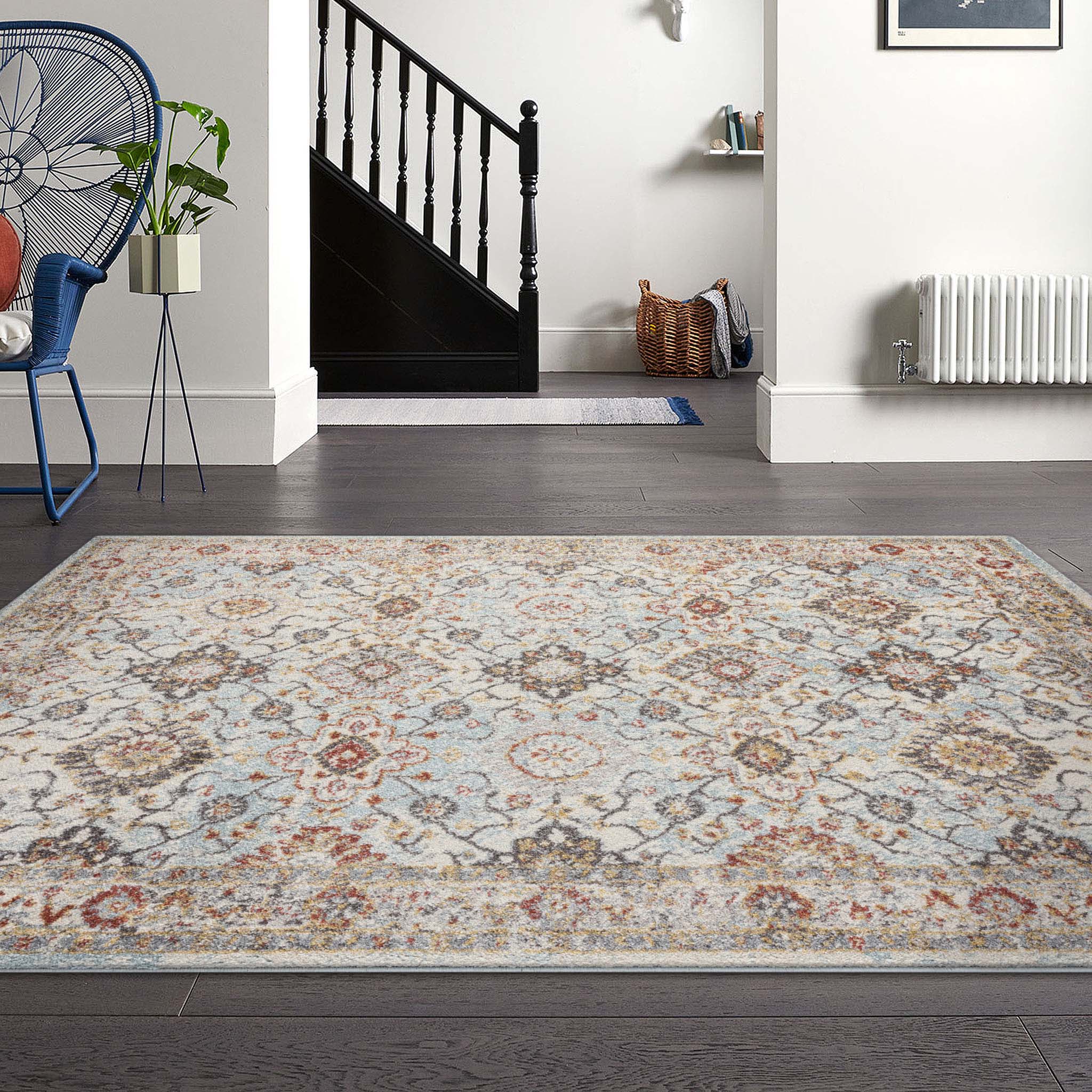 Asher Country Rug Light Blue