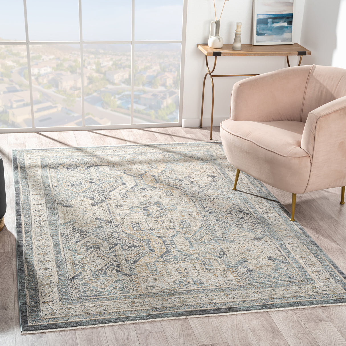 Aubre Contemporary Rug Charcoal