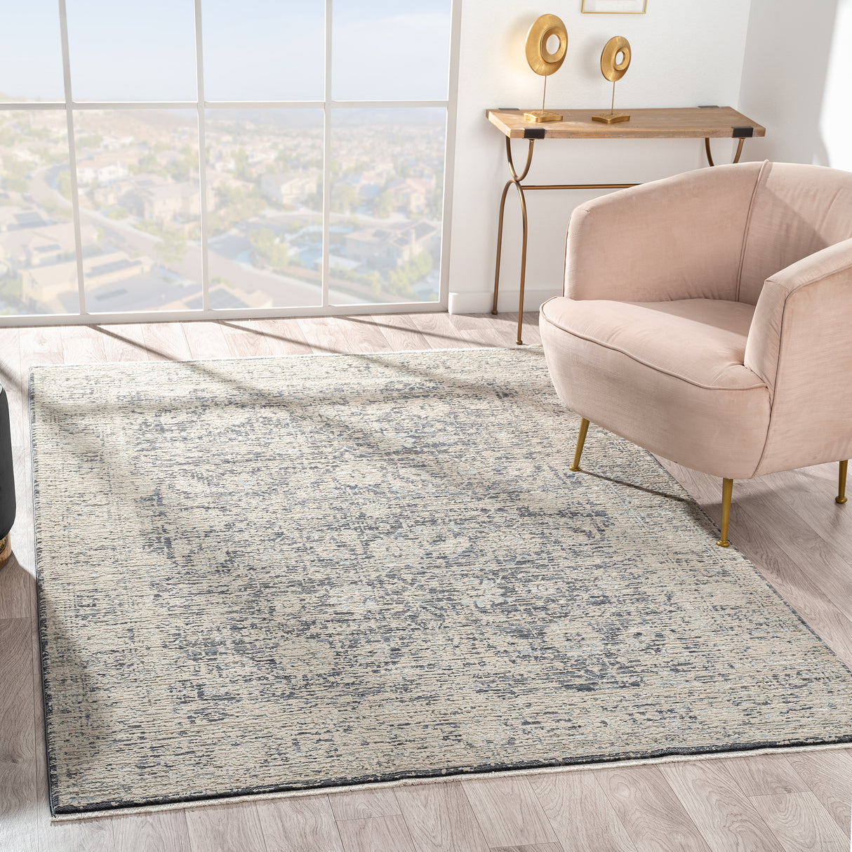 Aubre Contemporary Rug Charcoal