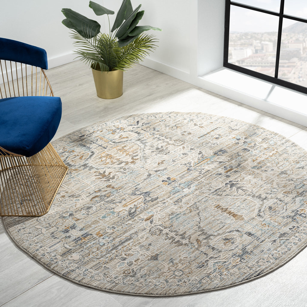 Aubre Contemporary Circular Rug