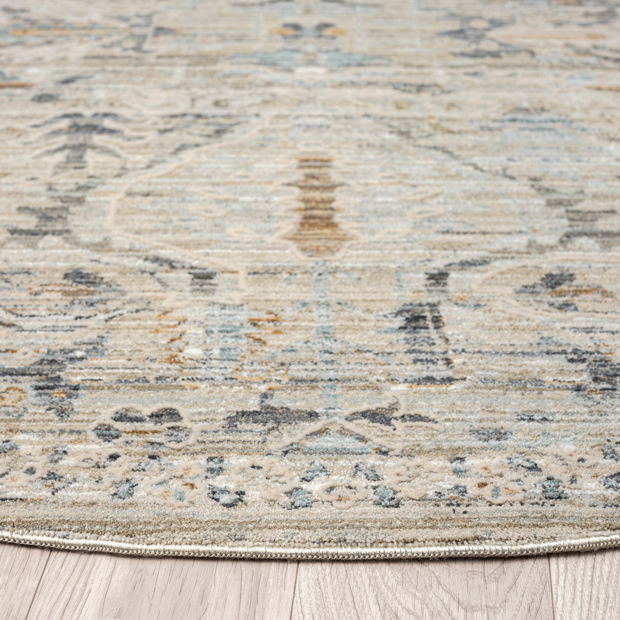 Aubre Contemporary Circular Rug