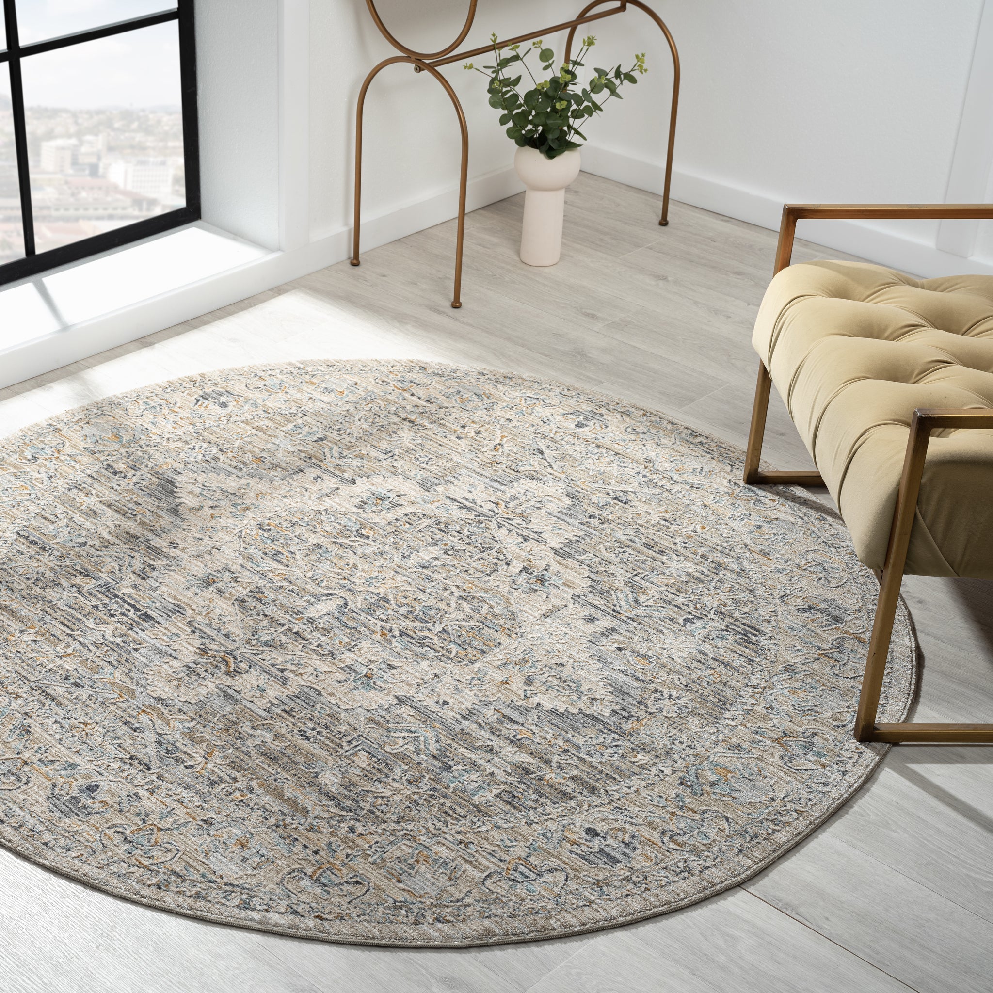 Aubre Contemporary Circular Rug
