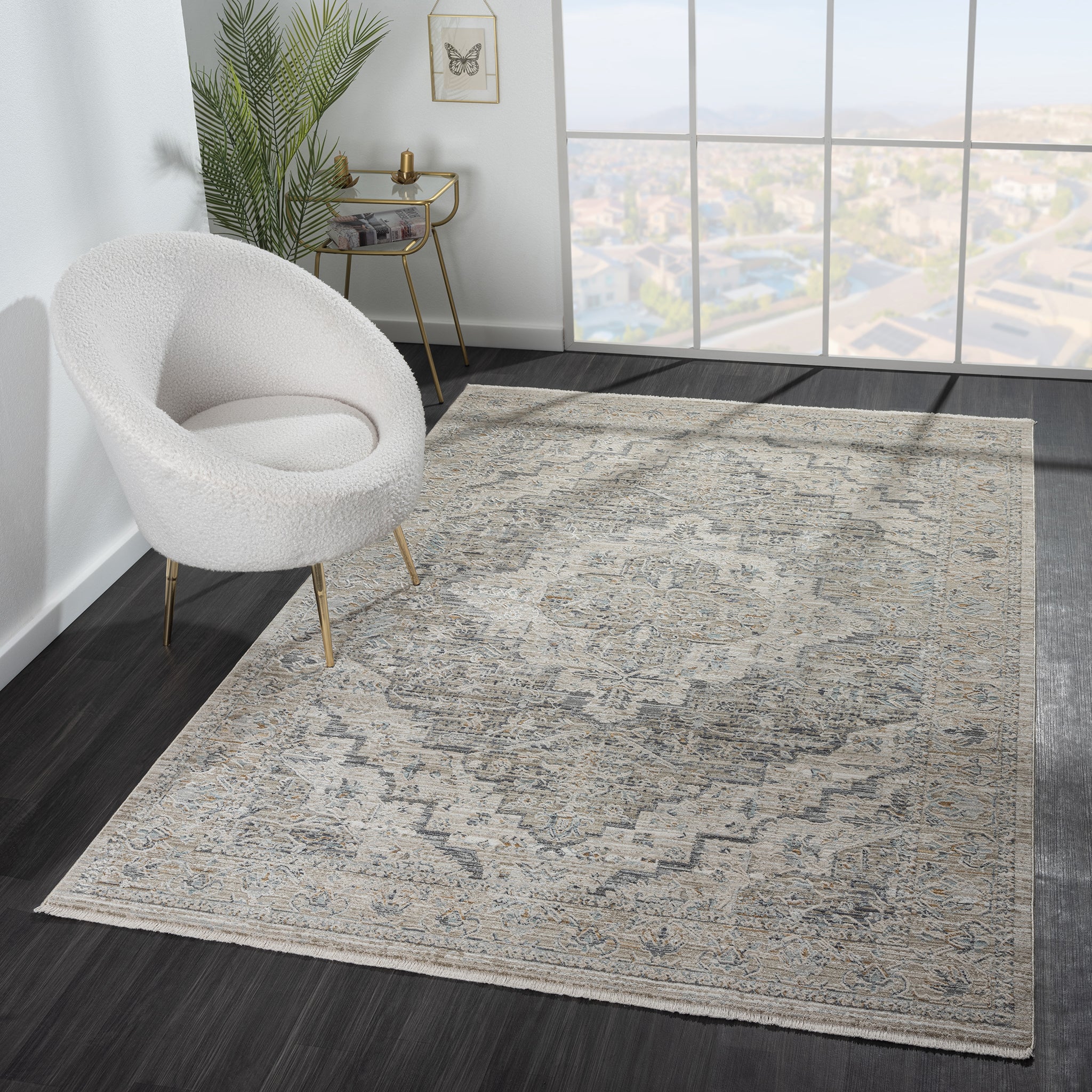 Aubre Contemporary Rug Taupe