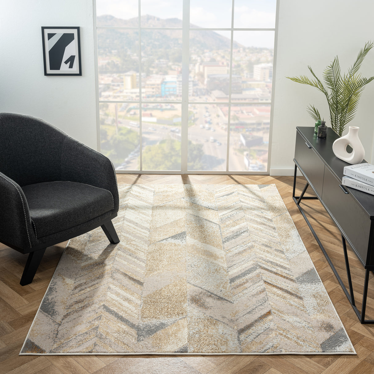 Avani Marble Rug Stone
