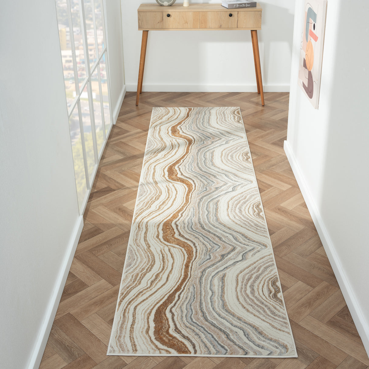Avani Marble Rug Stone