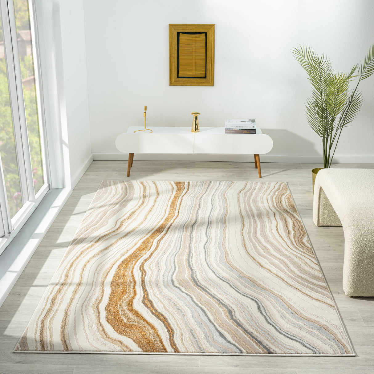 Avani Marble Rug Stone