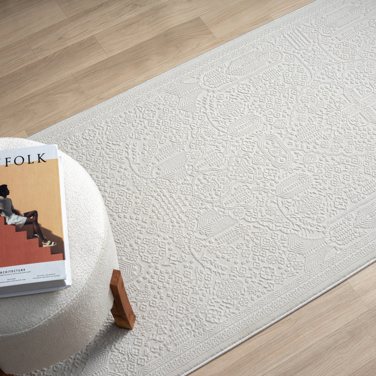 Grande Jacquard Rug Ivory
