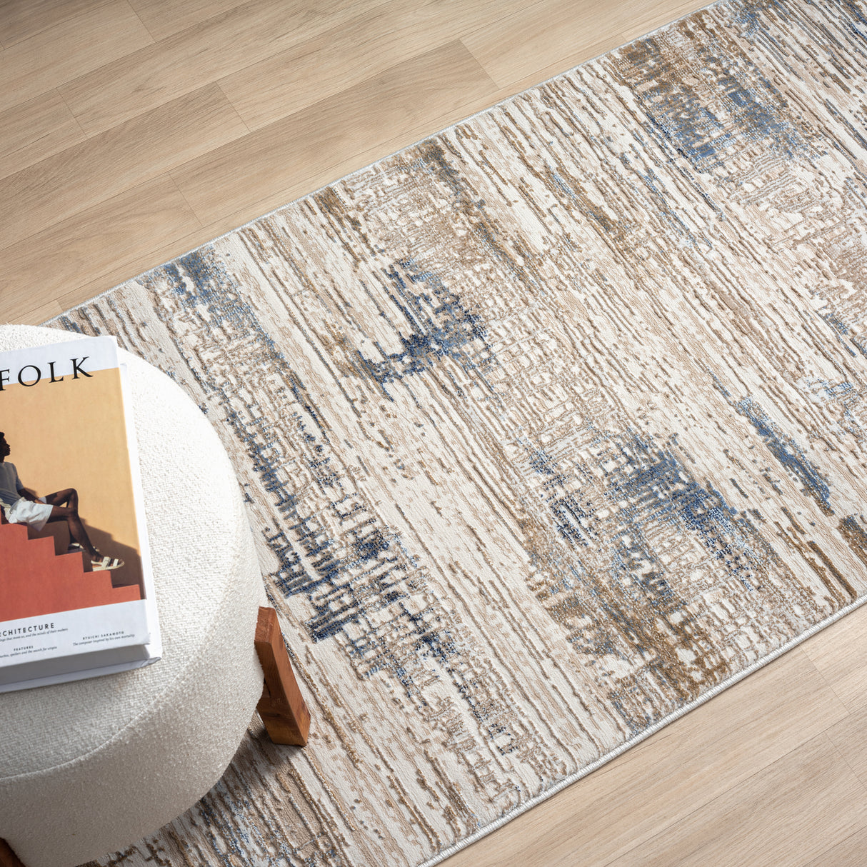 Grande Jacquard Rug Stone