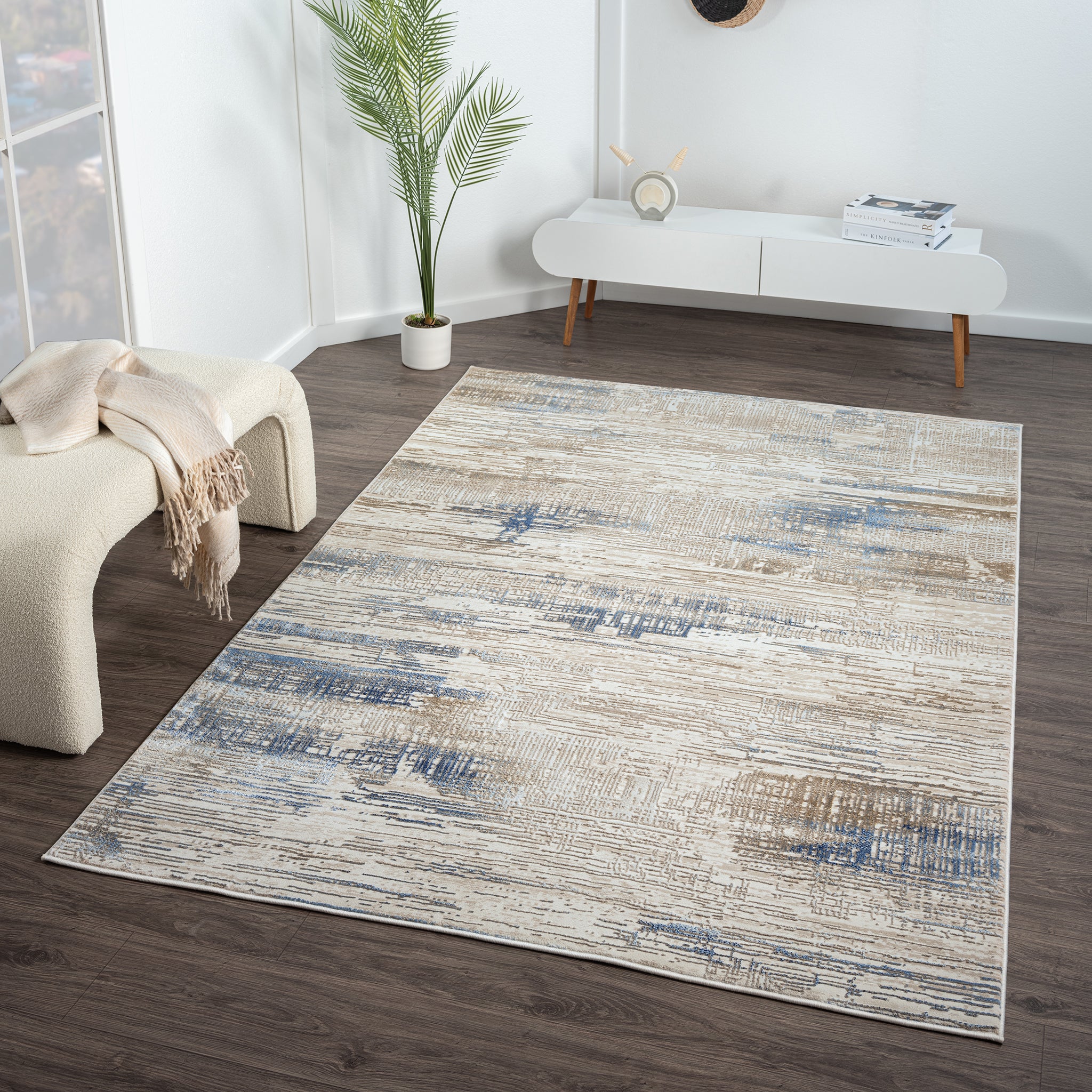 Grande Jacquard Rug Stone