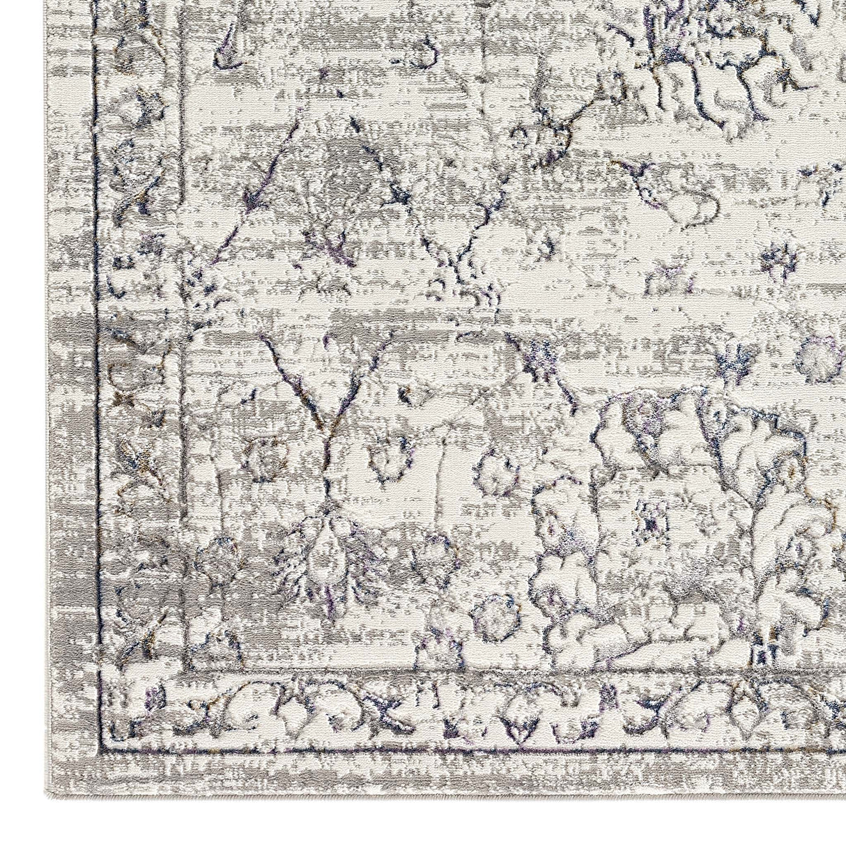 Luxe Vintage Textured Rug Cream