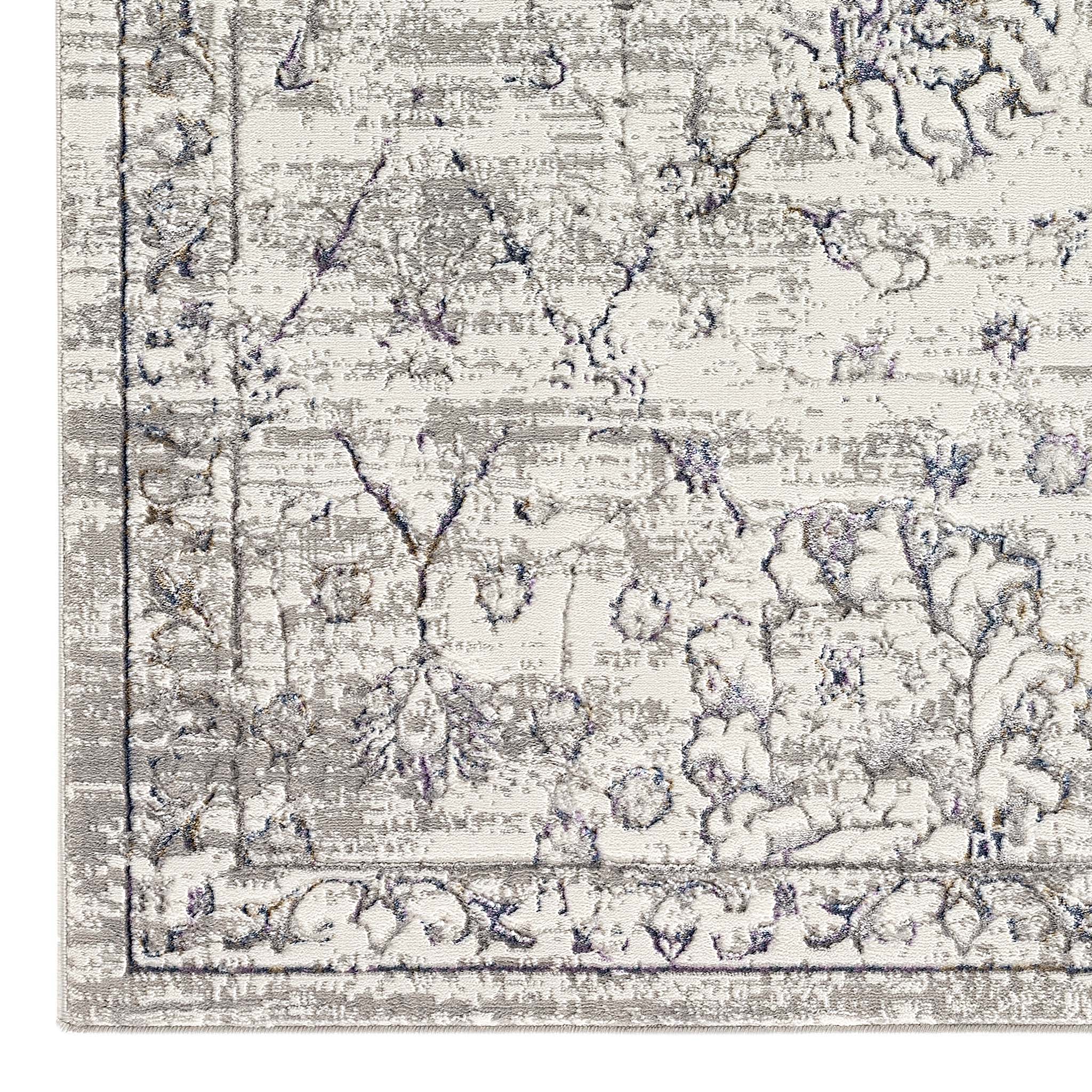 Luxe Vintage Textured Rug Cream