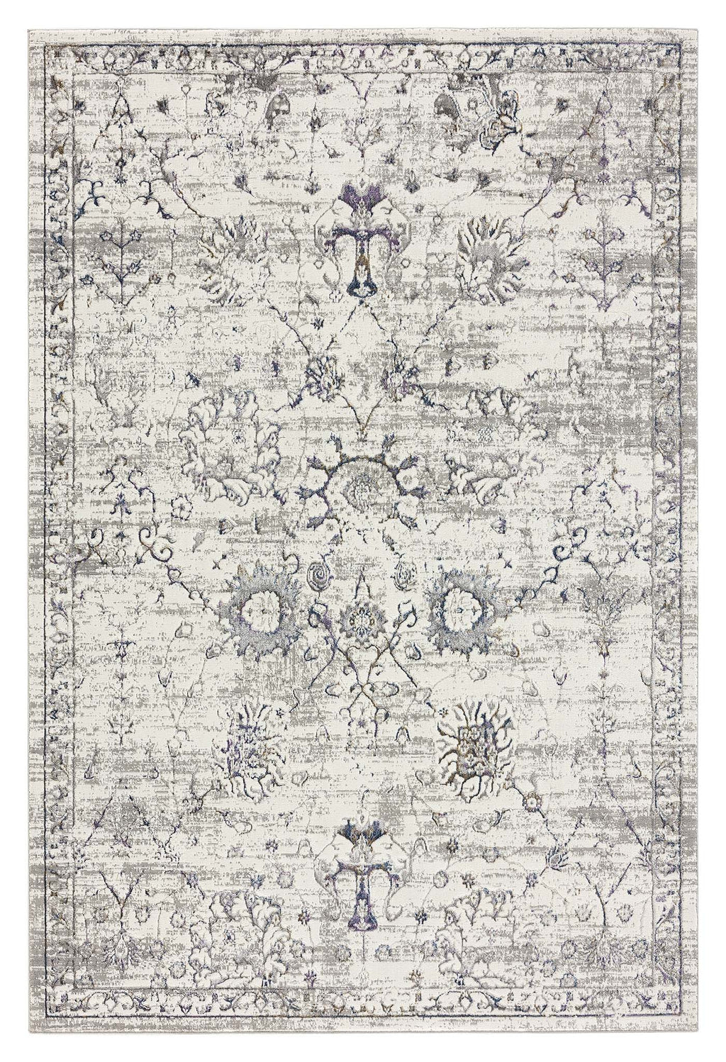 Luxe Vintage Textured Rug Cream
