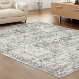 Luxe Vintage Textured Rug Cream