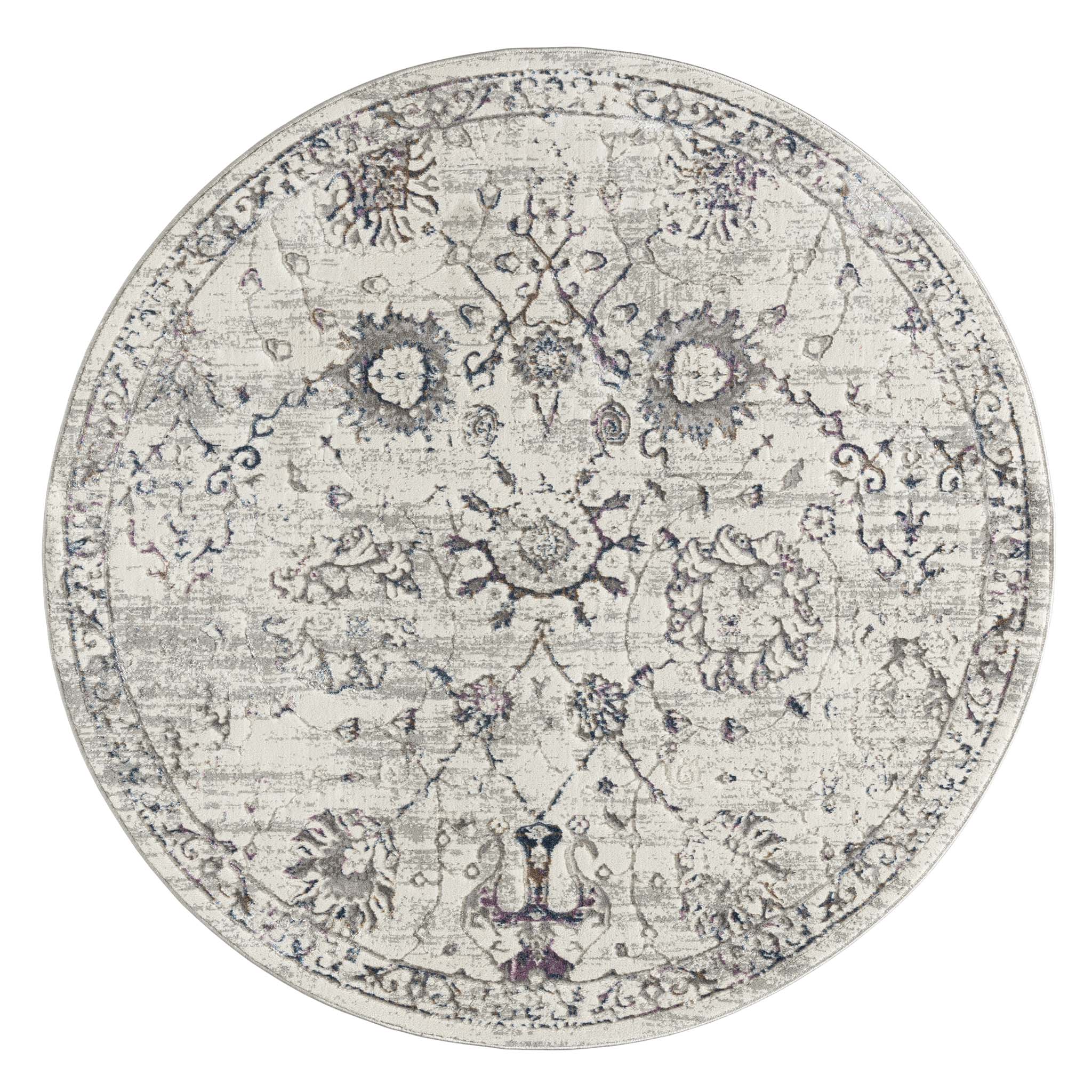 Luxe Vintage Textured Rug Cream
