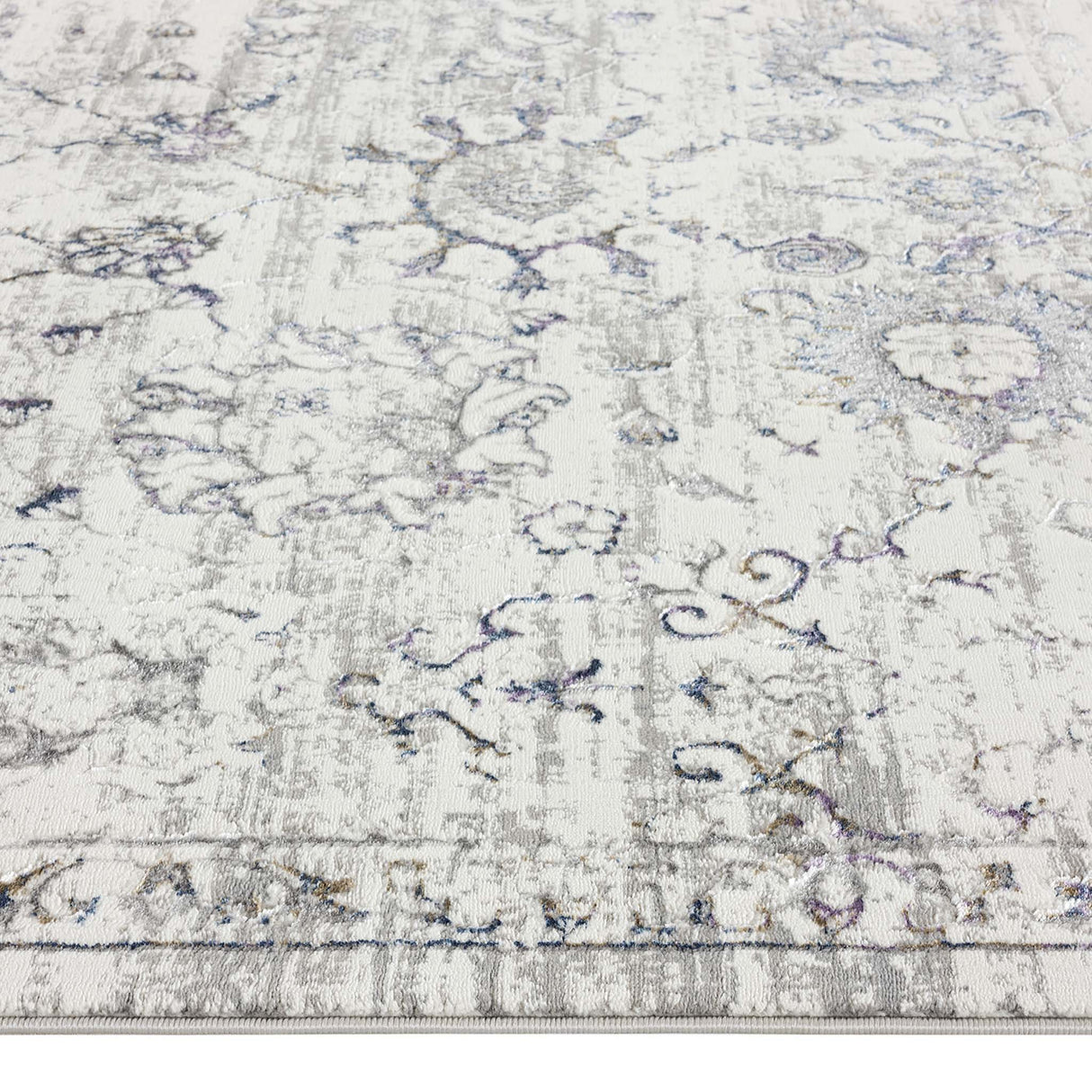 Luxe Vintage Textured Rug Cream