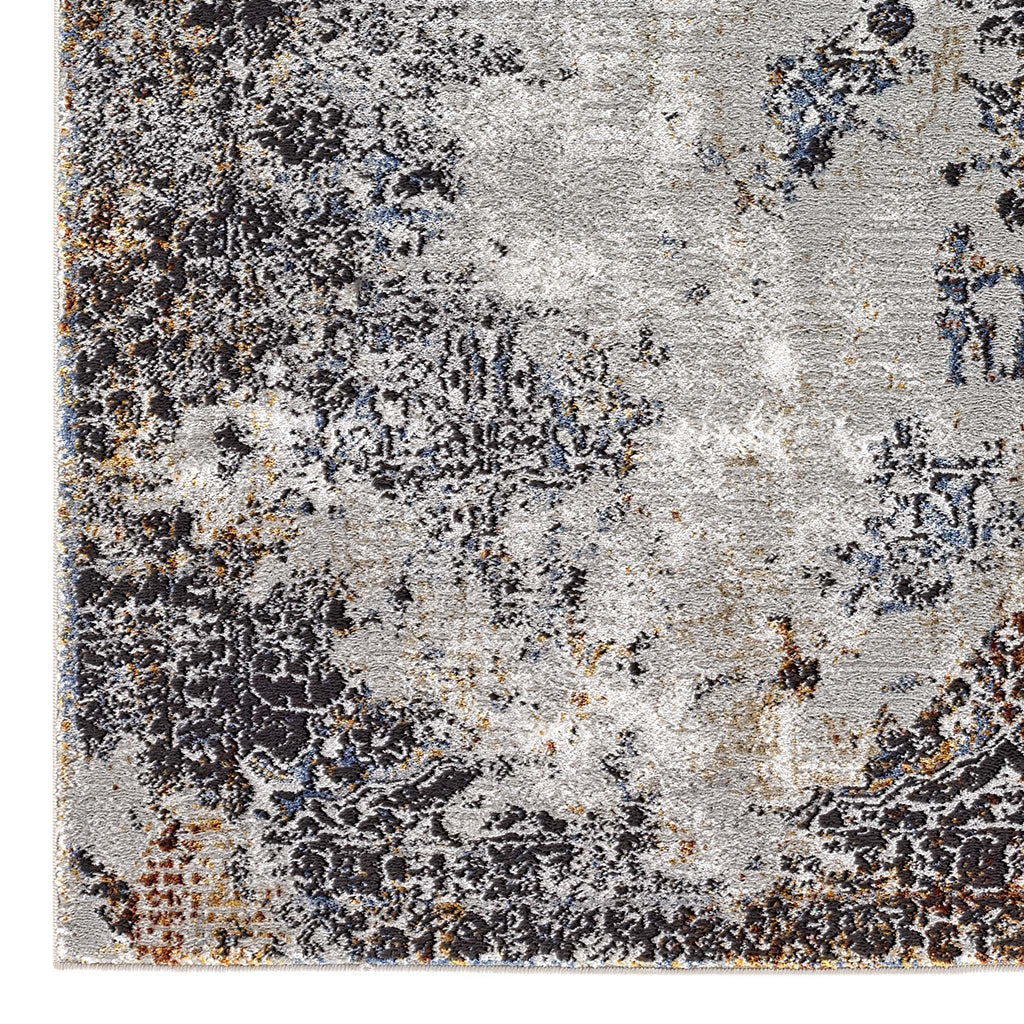 Luxe Vintage Textured Rug Dark Grey