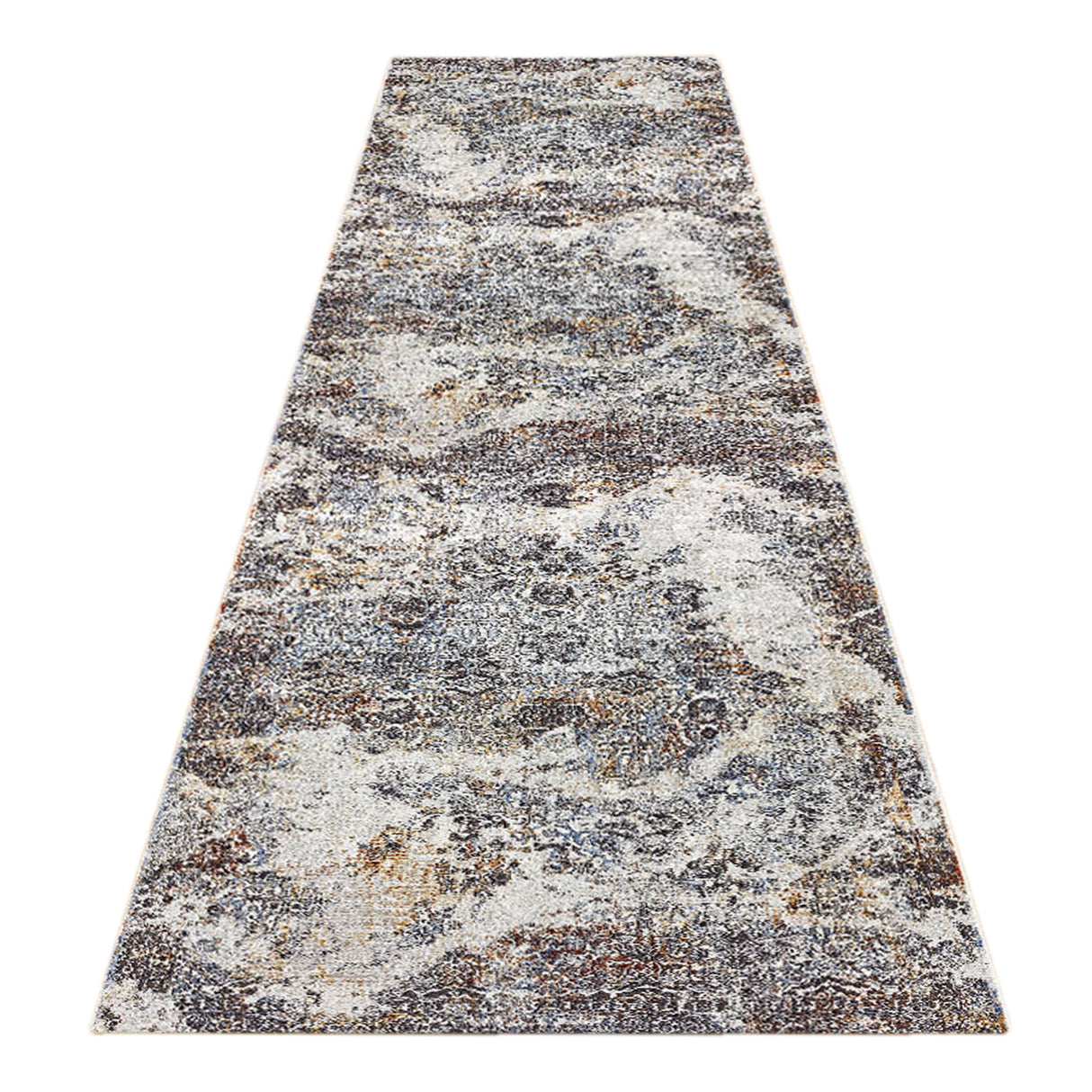 Luxe Vintage Textured Rug Dark Grey