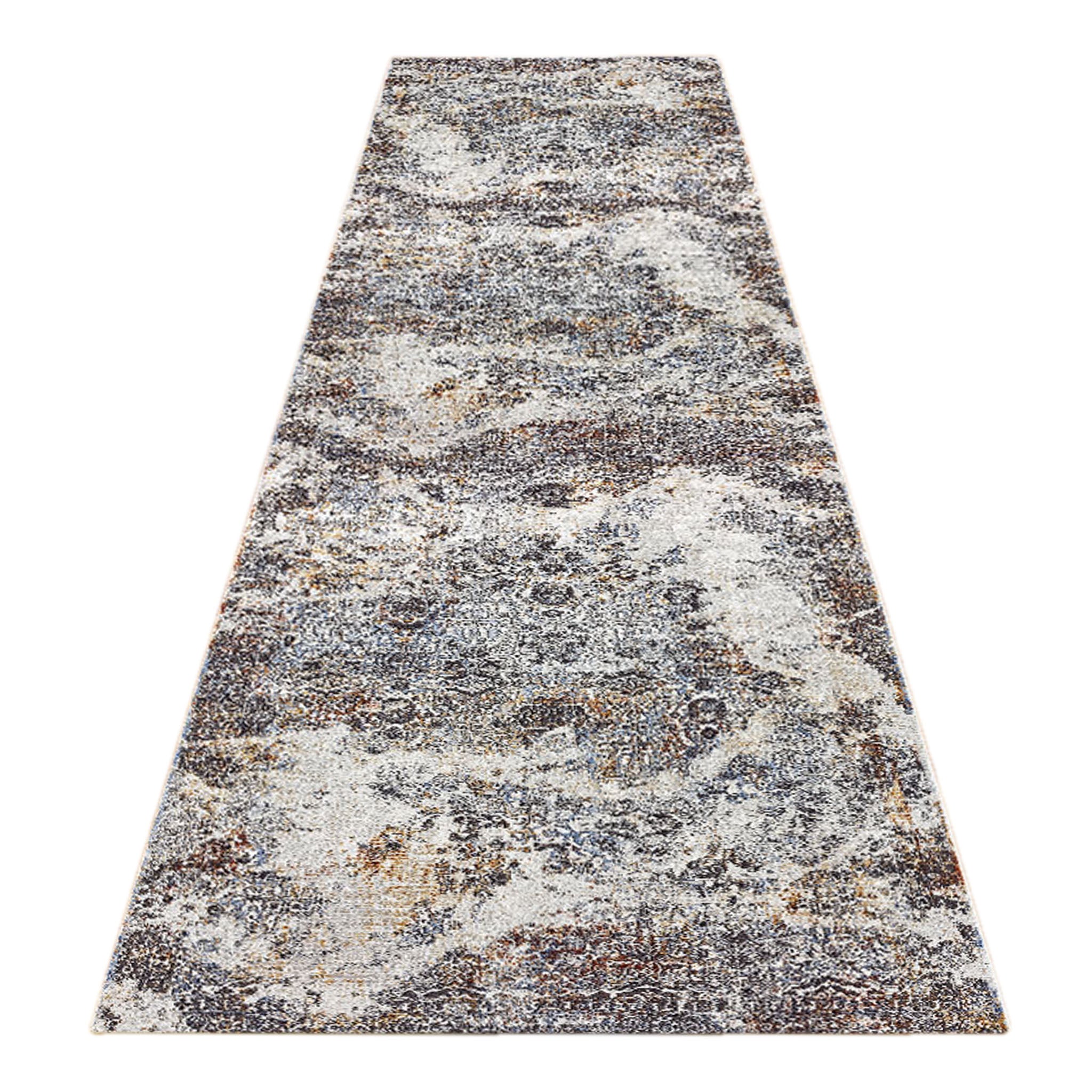 Luxe Vintage Textured Rug Dark Grey