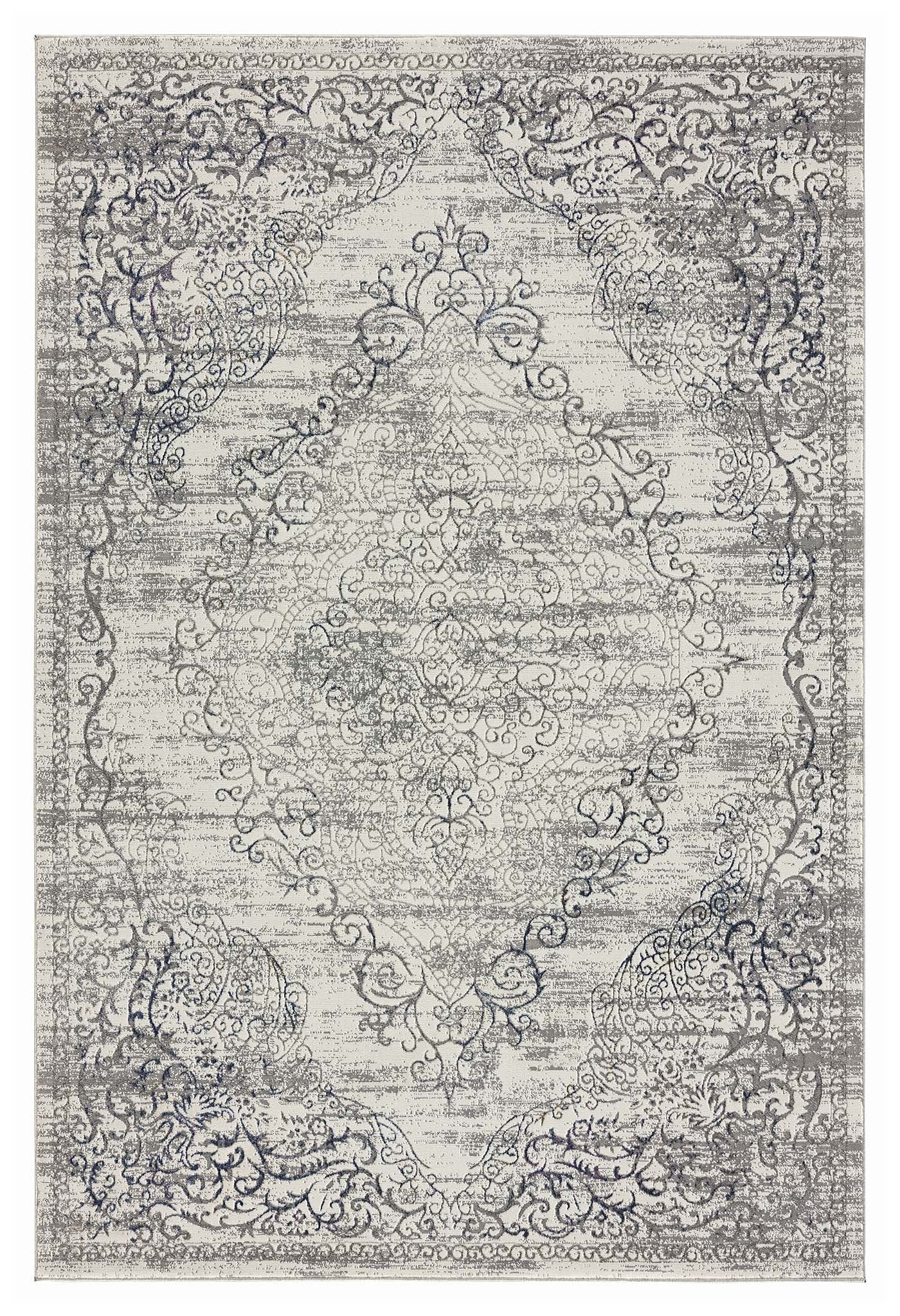 Luxe Vintage Textured Rug Light Grey