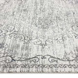 Luxe Vintage Textured Rug Light Grey