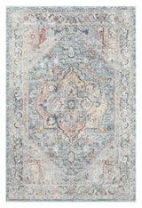 Ornate Persian Vintage Rug Ocean Blue